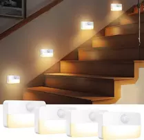 Ankilo LED naktinė lempa su judesio jutikliu, 0,4 W, baterijomis, UF90