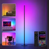 Lanmonlily išmani pastatoma LED grindų lempa, RGBICW, Wi-Fi, 16 mln. spalvų, 12 W, modelis 003