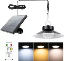 AGOTD lauko saulės šviestuvas su nuotolinio valdymo pultu, 3 spalvos, 5 m laidas, IP65, AD-SH-3C