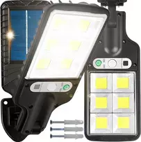 Retoo saulės LED lauko šviestuvas su judesio jutikliu, 240 W, 120 LED, IP67, šaltai balta, E310