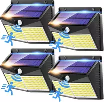 One Fire lauko LED saulės šviestuvas su judesio jutikliu, 2 W, IP65, 248 LED, rinkinys 4 vnt.