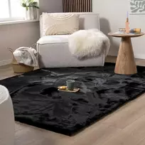 Fraai Home Living FRAAI poliesterinis kilimas 80 × 150 cm, juodos spalvos, Comfy Supreme