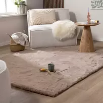 FRAAI Home & Living minkštas poliesterio kilimas 80 × 150 cm Comfy Supreme taupe