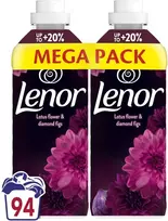 LENOR Audinių Minkštiklis Diamond Figs & Lotus Flower 2 x 987 ml (94 Skalbimai)