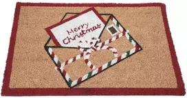 Home Styling Collection Kokoso pluošto kilimėlis 59x39 cm, laiškas Kalėdų Seneliui