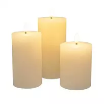 Home Styling Collection Dekoratyvinės LED žvakės Ø 7,5 cm, 3 vnt. rinkinys.