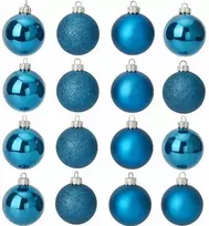 Home Styling Collection Mėlyna Kalėdiniai stikliniai žaisliukai Ø 8 cm, 16 vnt., mėlyni