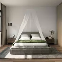 Uodų tinklas lovai 3 vnt. 156 mesh Balta ⌀56 x 220 cm