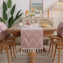 Boho Table Nightstand, Bedside End Table Kitchen Dining Table Simple Bedside Table Table Runner 40X90cm