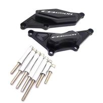 Skirta Honda CB650R CB 650R CB650 R CNC aliuminio + POM pilnas komplektas variklio susidūrimo trinkelių rėmo slankiklių apsaugai juoda