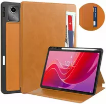 Dėklas na tablet 4kom.pl Odinis dėklas su kieszeniami do Lenovo Tab M11 10.95 TB330FU TB330XU TB331FC, ruda
