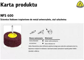 KLINGSPOR lapelinis šlifavimo antgalis IŠ NEAUSTINIO PLUOŠTO 50*30*6 VERY FINE