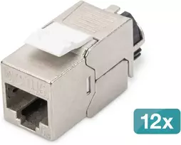 Digitus Modulis CAT 6A Keystone, ekranowany su inteligentnym menedżerem kabli - 12 vnt.