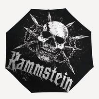 1PC Rammstein Metal Skull Automatic Open/Close Folding Umbrella, Windproof 8 Ribs Construction, Lightweight Travel Umbrella 0902097