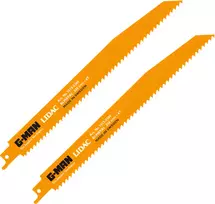 G Man Siaurapjūklio geležtės medienai/metalui BiM 225x22x1.6mm-6T 2vnt