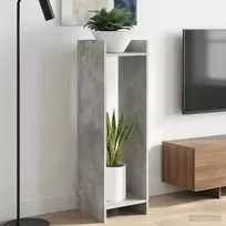 Augalų stovas su lentyna 2 pcs Betono Pilka 30 x 30 x 100 cm