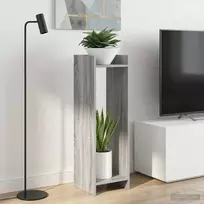 Augalų stovas su lentyna 2 pcs Pilka Sonoma 30 x 30 x 100 cm