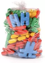 Bj Plastik Dideli erdviniai domino konstruktoriaus kaladėlės, 24 detalės, vaikams nuo 3 metų