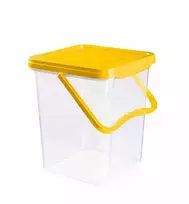 Plafor Funkcionalus 9,1 l talpos žaislų ir daiktų dėklas vaikams nuo 3 metų, su ergonominiu rankena, skaidrus su spalvota dangteliu