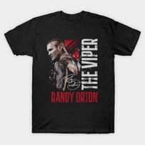 Men Black Print T-shirt Randy Orton Gritty No-Cut Transfer Paper Print Cotton Tshirt XL juoda
