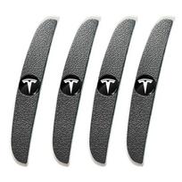 Car Sticker 2025 Hot 4pcs Car Door Edge Protector Stickers Anti Collision Guards Strip For Tesla Model 3 S X Y Roadster SpaceX R juoda
