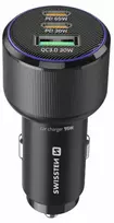 Įkroviklis Swissten PD 2x USB-C / USB automobilinis įkroviklis 95W su USB-C - USB-C laidas 1m