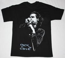 Vtg NICK CAVE MICROPHONE Cotton Black All Size Unisex Tee Shirt BL010 Unisex T-Shirt S