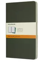 Užrašų knygutė Moleskine Cahier 13x21cm, linijomis, minkštu viršeliu, žalios spalvos