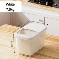 Drėgmei atspari ryžių grūdų laikymo dėžė, nepralaidus maisto konteineris, kūrybiškas grūdų konteineris white-7.5kg