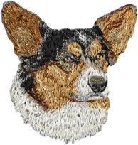 Cardigan Welsh Corgi - dog-shaped patch, embroidered patch, unique decoration for Art-Dog backpack įvairiaspalvė spalva