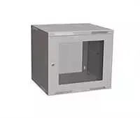 Solarix sulankstoma sieninė spinta SENSA LITE 9U 450mm, durelių stiklas, RAL 7035 SENSA-L-9U-545-11-G