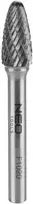 Frez HM metalo pjaustytuvas, F tipo (apvaliai smaili arka), 10 x 20 mm, kotas 6 x 45 mm