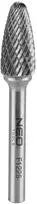 Frez HM metalo pjaustytuvas, F tipo (apvaliai smaili arka), 12 x 25 mm, kotas 6 x 45 mm