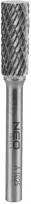 HM metalo freza, A tipo (cilindrinė), 10 x 25 mm, kotas 6 x 45 mm