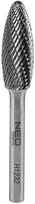 Frez HM metalo pjaustytuvas, H tipo (liepsna), 12 x 32 mm, kotas 6 x 45 mm