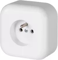 Gniazdo Lizdas Lizdas be išvado 2p+Z 16A, 250V, su ventiliatoriumi, baltas