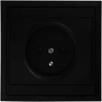 Gniazdo Lizdas Lizdas su 2P+Z „Luna“, 16A, 250V, PT-16L, juodas