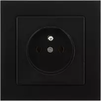 Gniazdo Lizdas Lizdas su 2P+Z, Malta, 16A, 250V, PT-16M, matinės juodos spalvos