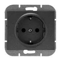 Gniazdo Lizdas Lizdas su 2P+Z Schuko Onyx, 16A, 250V, PT-17O, juodas