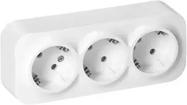 Gniazdo Lizdas „ToDo“ trigubas lizdas 2P+Z Schuko IP20, 16A, 230V AC, baltas