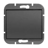 Gniazdo Lizdas Lizdas su 2P+Z apsauga nuo vandens purslų, su atvartu, onikso spalvos, 16A, 250V, PT-17OH, juodas