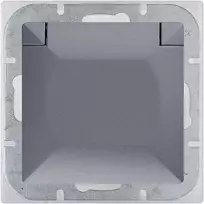 Gniazdo Lizdas Lizdas su 2P+Z Schuko apsauga nuo vandens purslų su atvartu, Pearl, 16A, 250V, PT-17PH, antracito spalvos