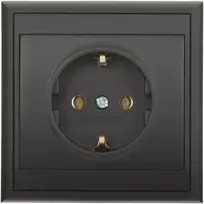 Gniazdo Lizdas Lizdas su 2P+Z lizdu, Schuko Luna, 16A, 250V, PT-17L, juodas
