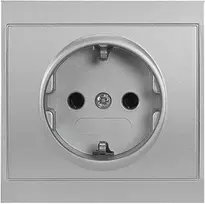 Gniazdo Lizdas Lizdas su 2P+Z lizdu, Schuko Luna, 16A, 250V, PT-17L, sidabrinis