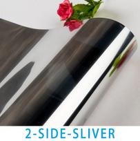 10M Saulės Apsauga Sidabrinė Langų Plėvelė Vienpusis Veidrodis Atspindinti Saulės Tamsinanti Privatumo Anti-UV Lipni Stiklo Pastato Spalva Kokybė 40x100 cm