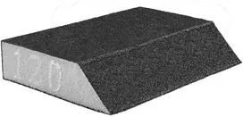 Gąbka Šlifavimo kempinė 125 x 25 x 90 mm, K120, įstriža