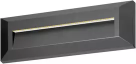 Orno KIBO LED 1.5W, fasadinis šviestuvas, 150lm, IP65, 4000K, stačiakampis, pilkas