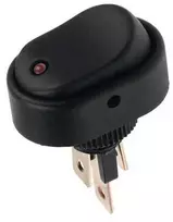 4692# Jungiklis ASW-20D juodas su raudonu šviesos diodu 12v