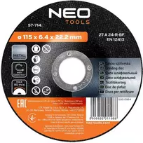 Tarcza Šlifavimo diskas metalui 115 x 6,4 x 22,2 mm, 27 A24-R-BF