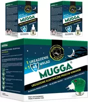 Urządzenie Elektrinis prietaisas su papildymu nuo uodų Mugga 45 naktys 35ml + 2x papildymai nuo uodų Mugga 45 naktys 35ml